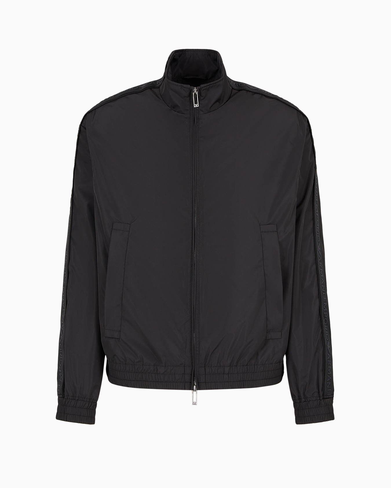 Full-zip blouson in light nylon with logo tape Slide 0