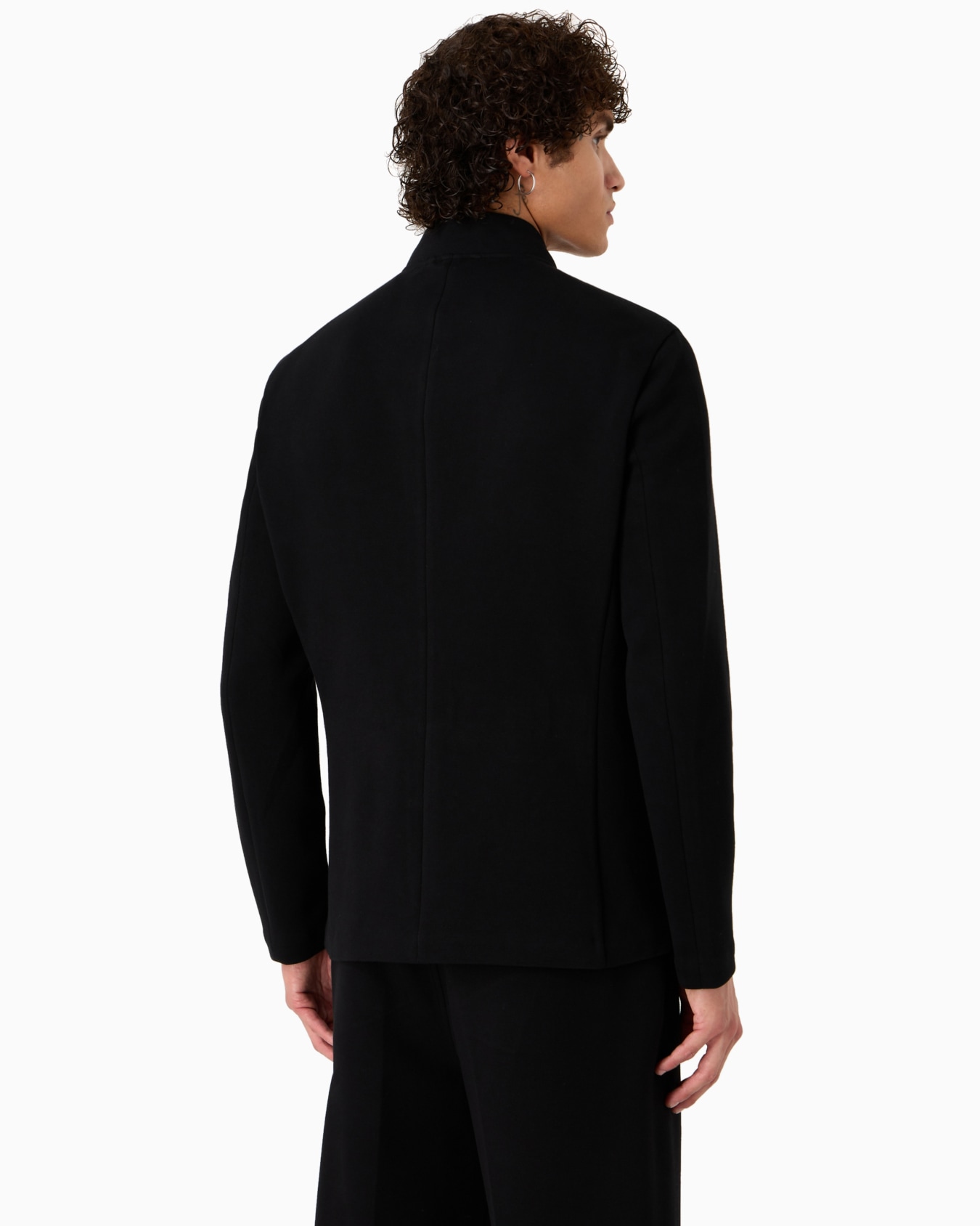 Piqué jersey-fleece jacket with press studs Diapositiva 2