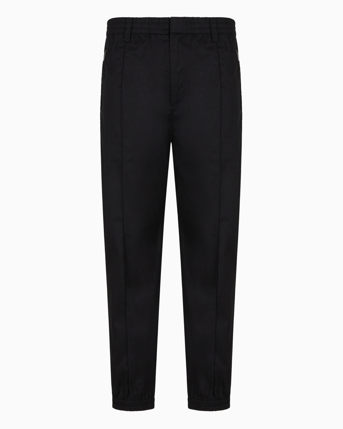 Comfortable cotton twill trousers with centre crease and stretch cuffs Slide 0