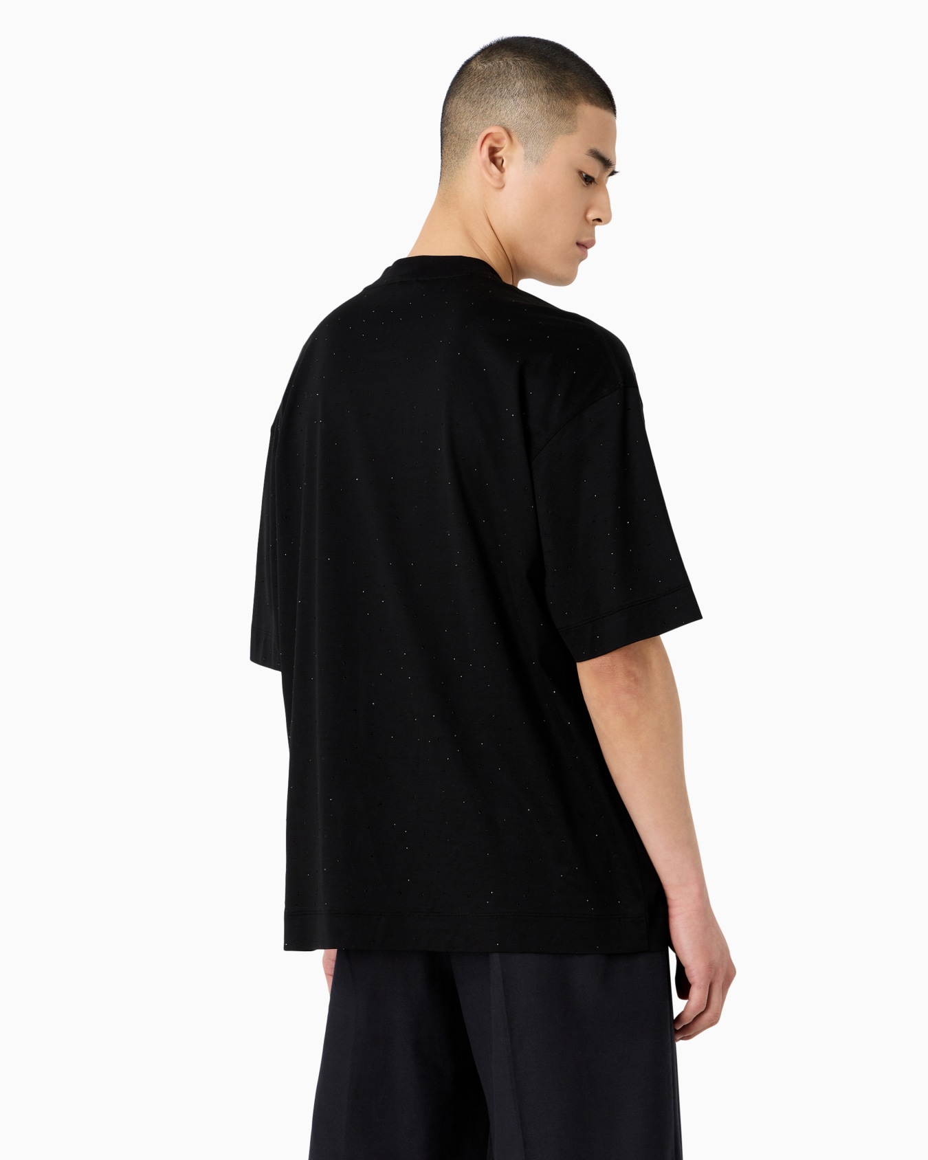 ASV クラブウェア オーバーサイズTシャツ リヨセル混紡ジャージー ラインストーン スライドする 3