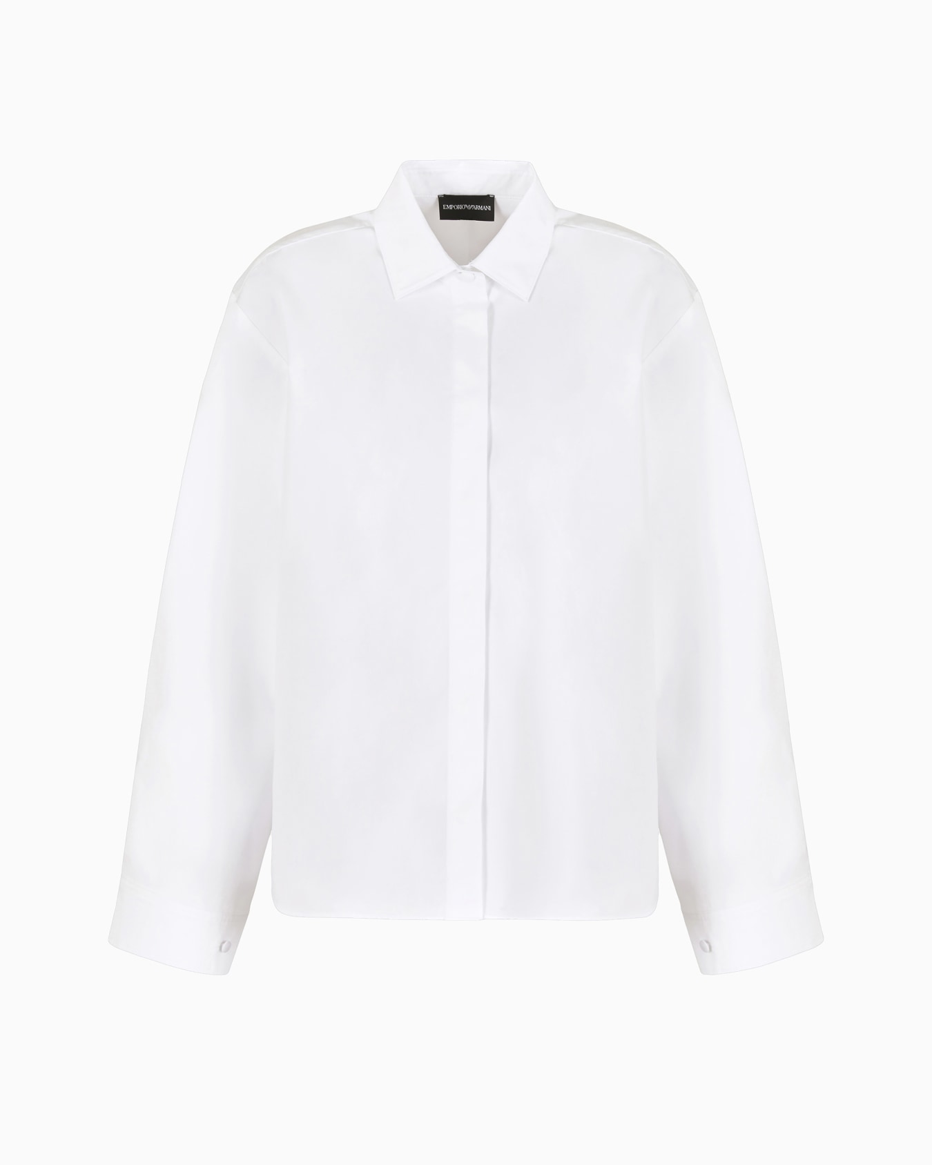 Oversized shirt in sanded cotton with kimono sleeves Slide 0