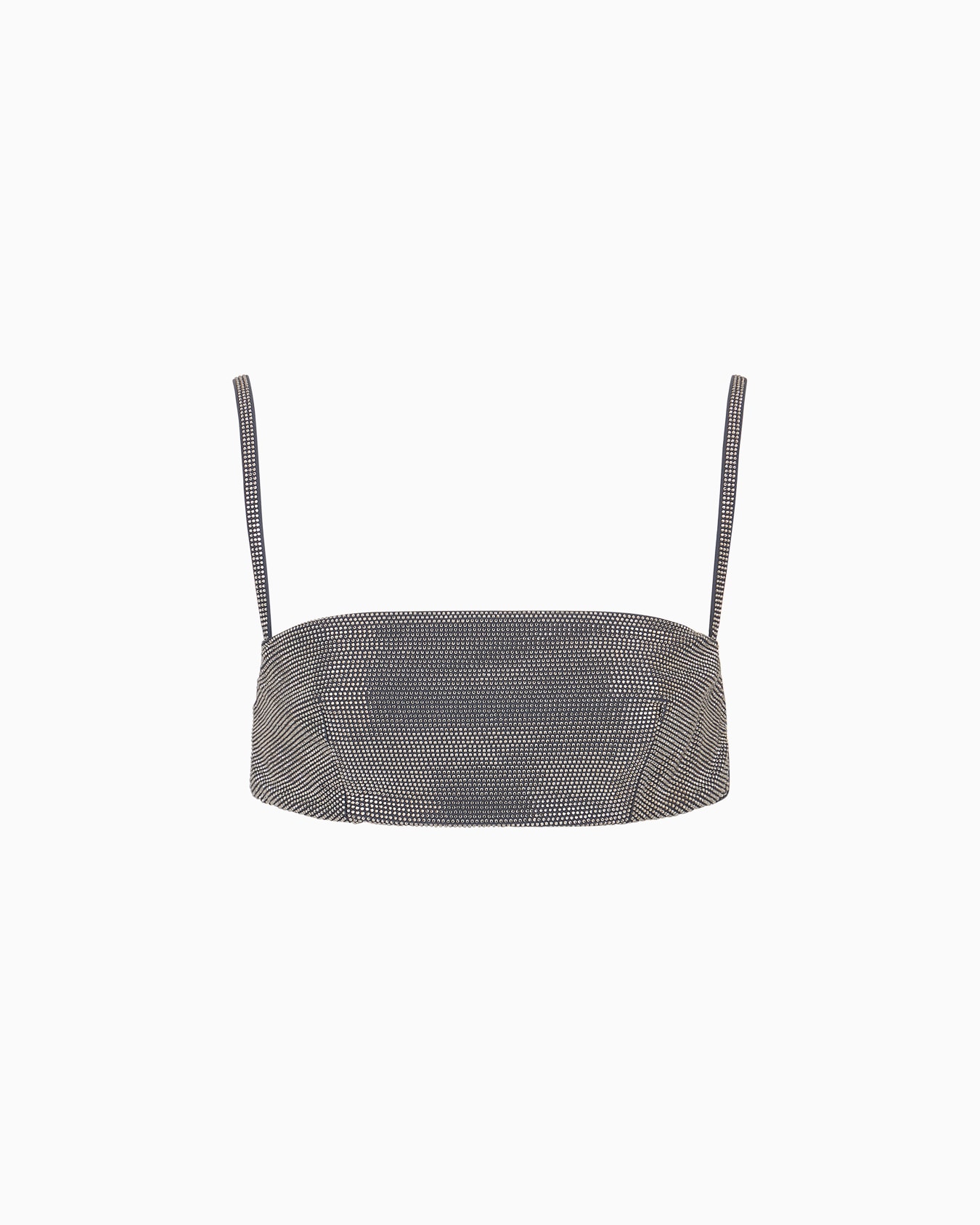 Top bandeau con tirantes revestido de strass Diapositiva 0