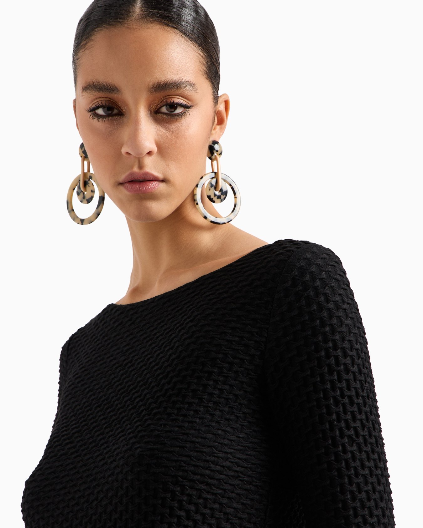 ASV recycled jersey jacquard boat-neck flared jumper Slide 4