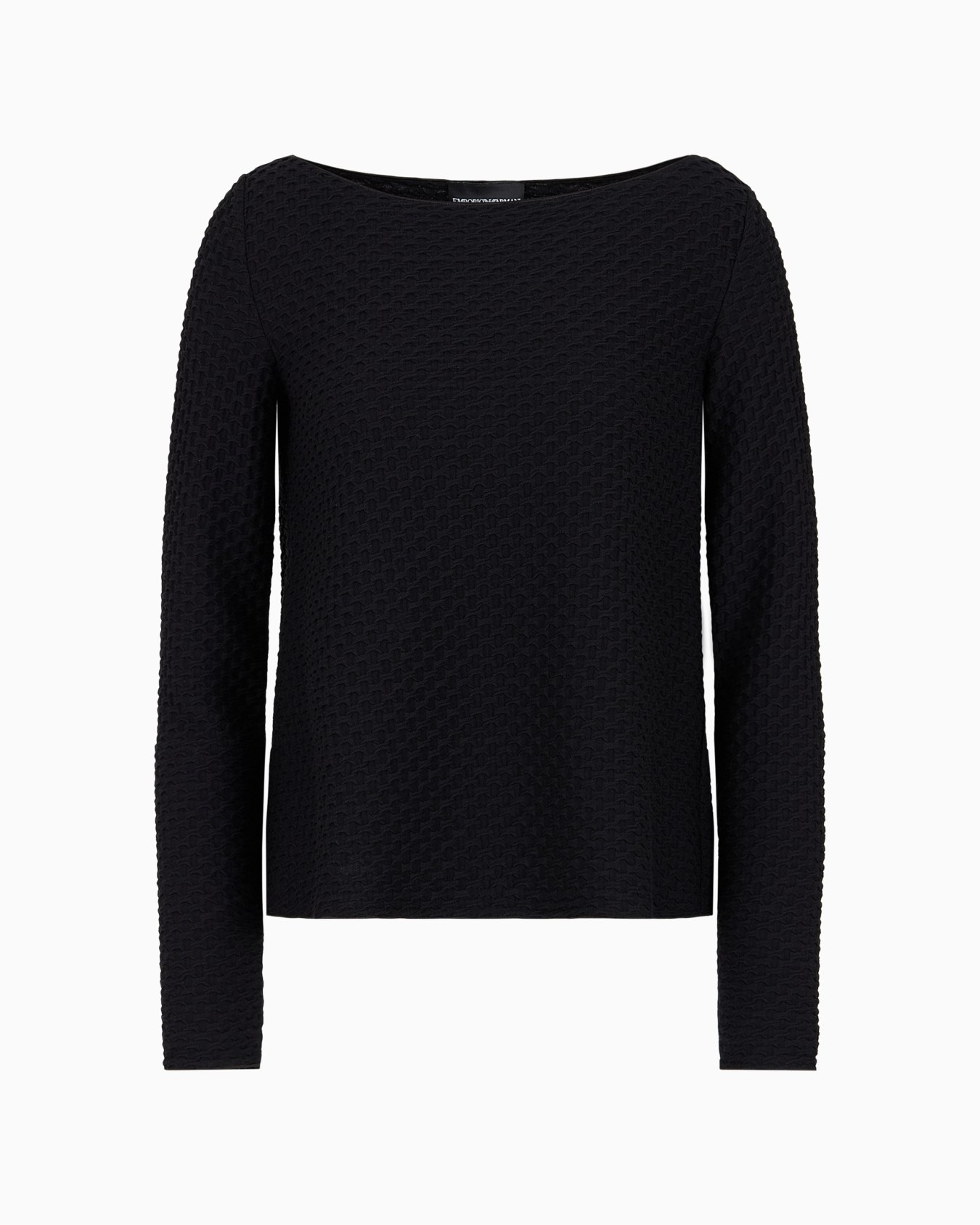 ASV recycled jersey jacquard boat-neck flared jumper Slide 0