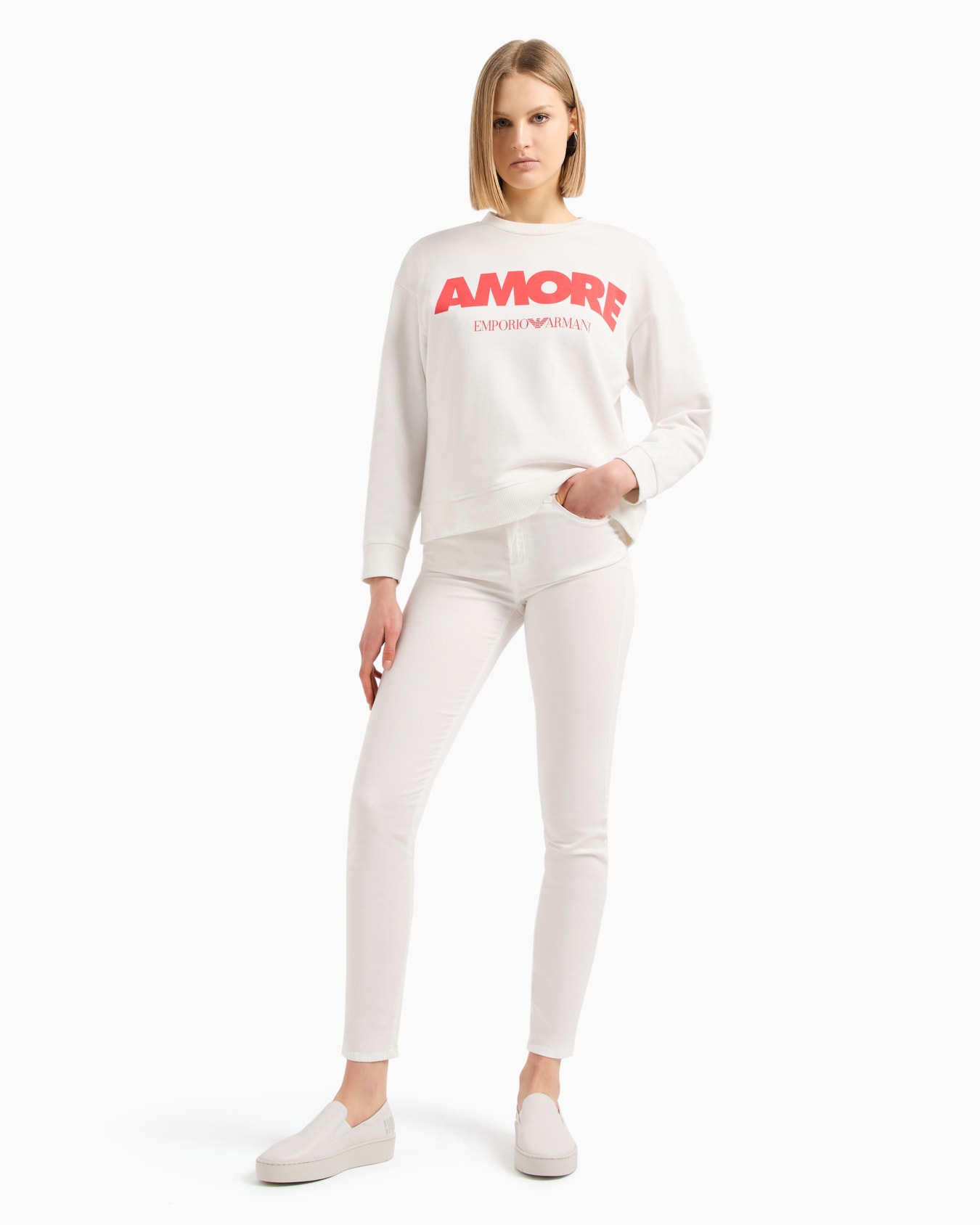 ASV Amore printed organic jersey sweatshirt Slide 3