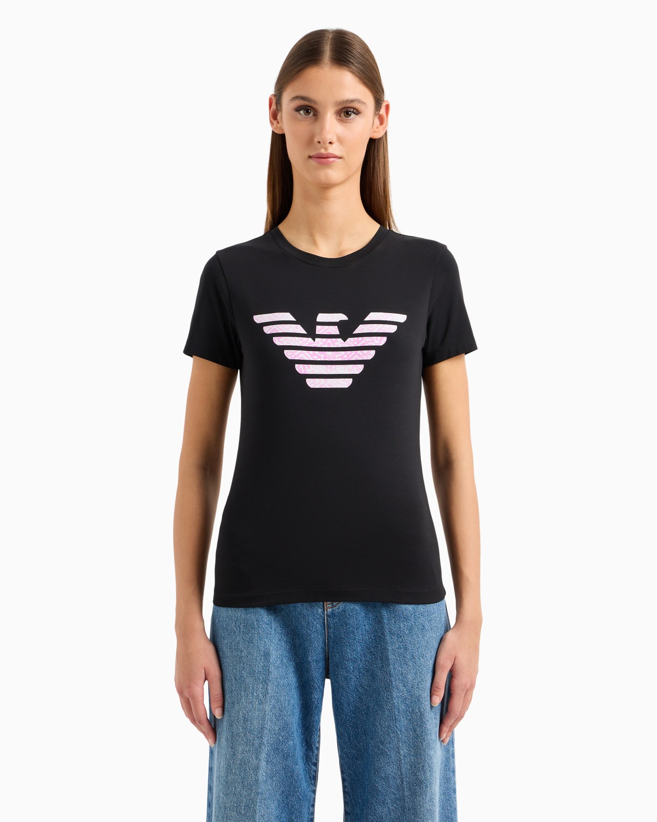 Organic stretch jersey T-shirt with ASV oversized eagle pattern Slide 2