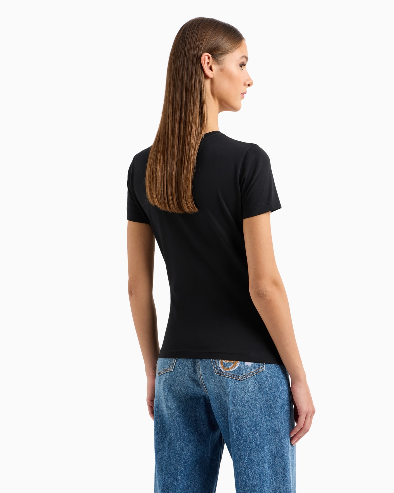 Organic stretch jersey T-shirt with ASV oversized eagle pattern Slide 3