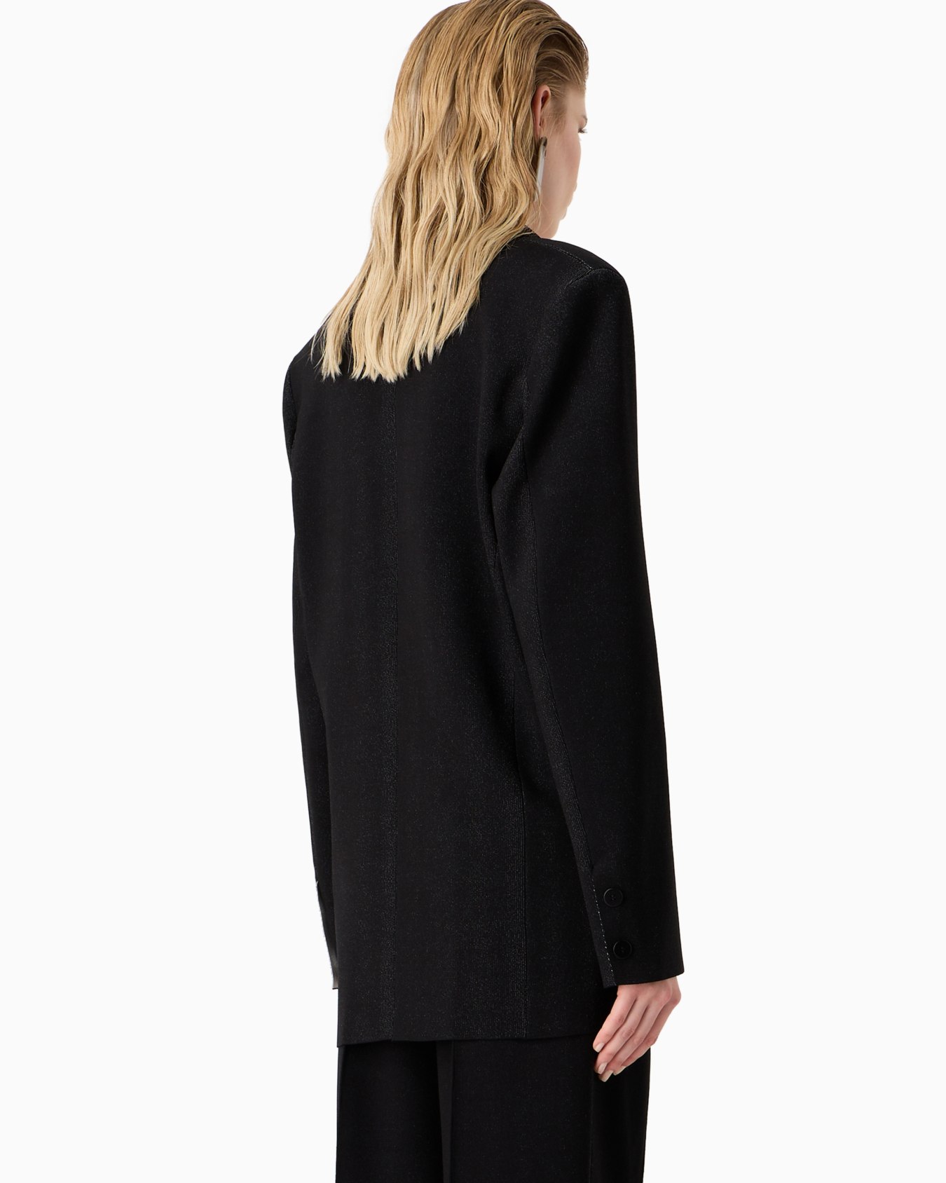 Veste caban croisée en mélange de soie Diapositive 3