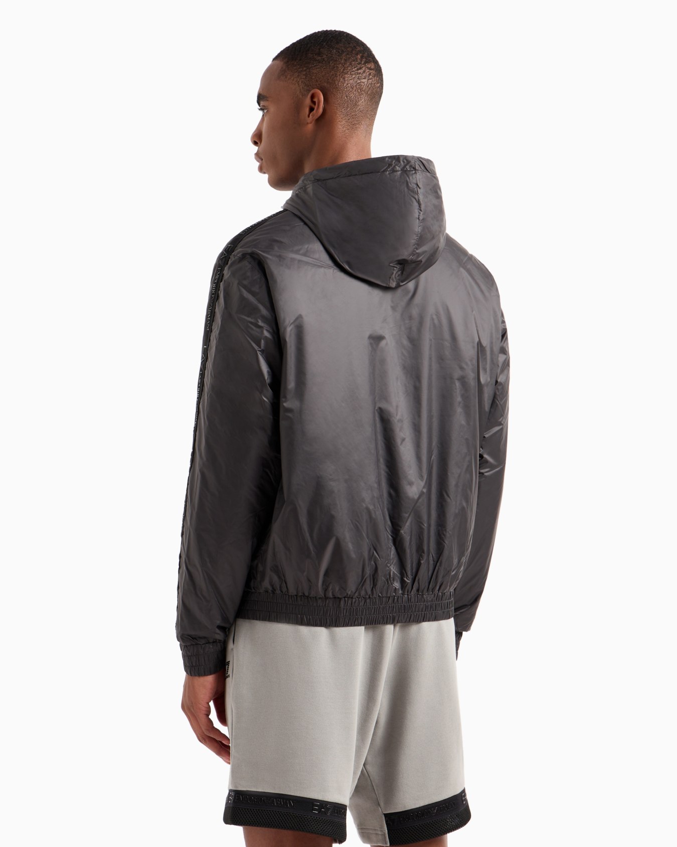 Logo Series recycled-fabric hooded jacket Slide 2
