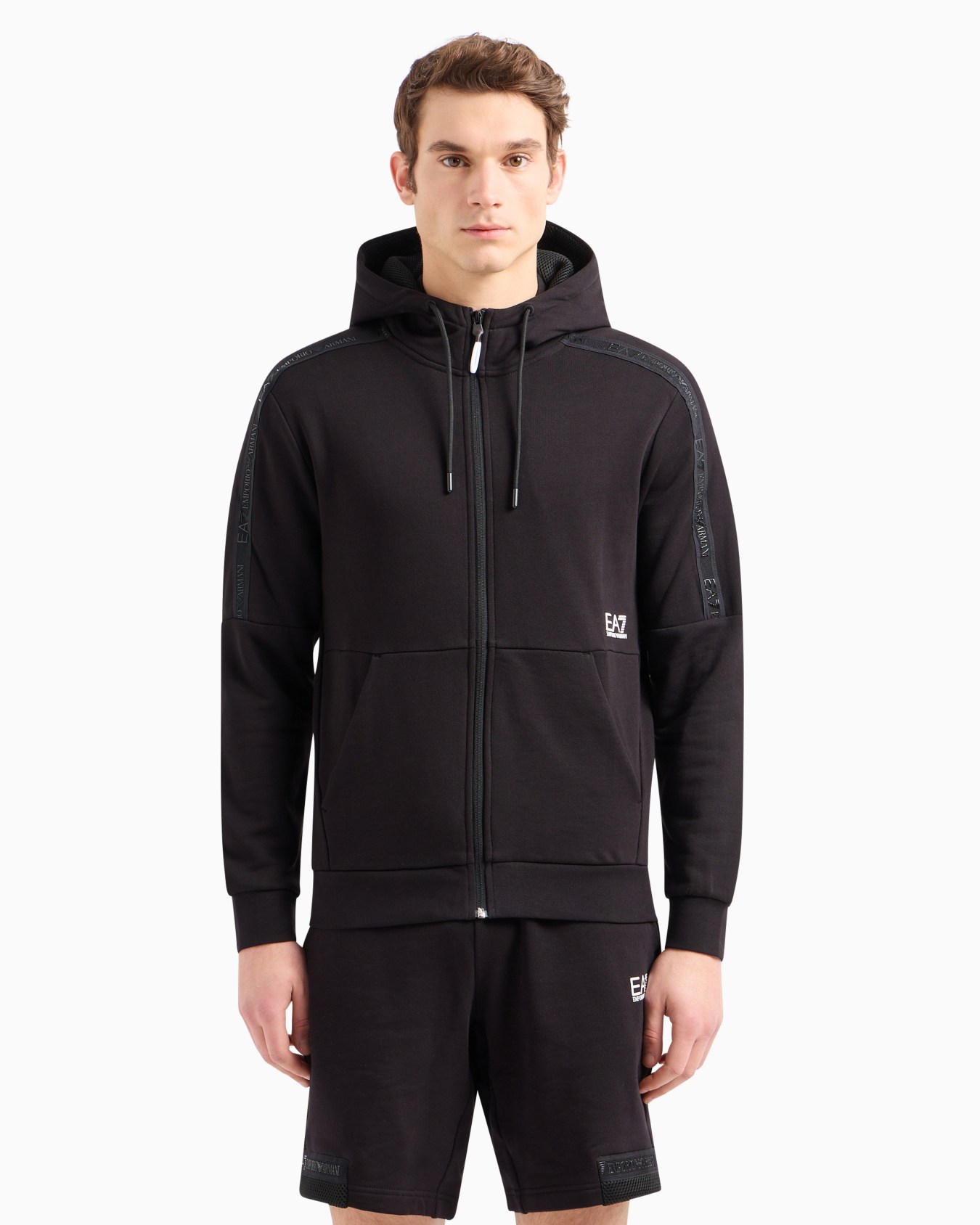 Logo Series hooded cotton sweatshirt Slide 1