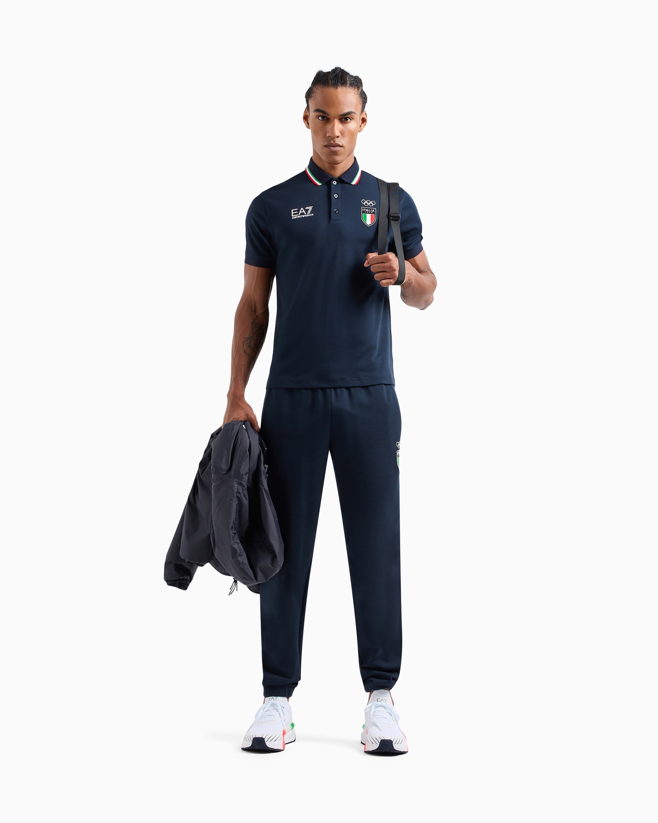 Italia Team Paris 2024 men’s joggers in Natural VENTUS7 technical fabric Slide 1