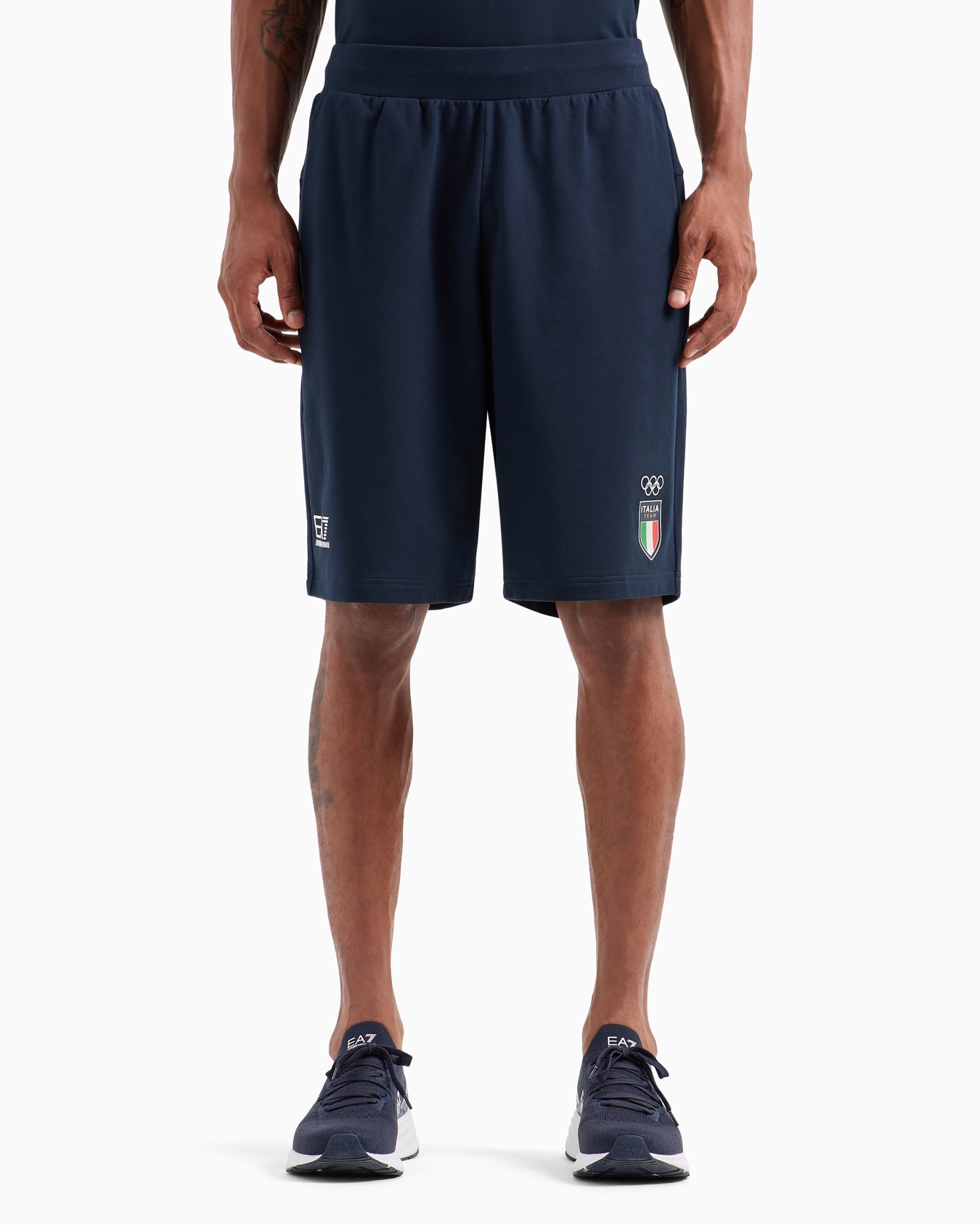 Italia Team Paris 2024 men’s Bermuda shorts in Natural VENTUS7 technical fabric Slide 3