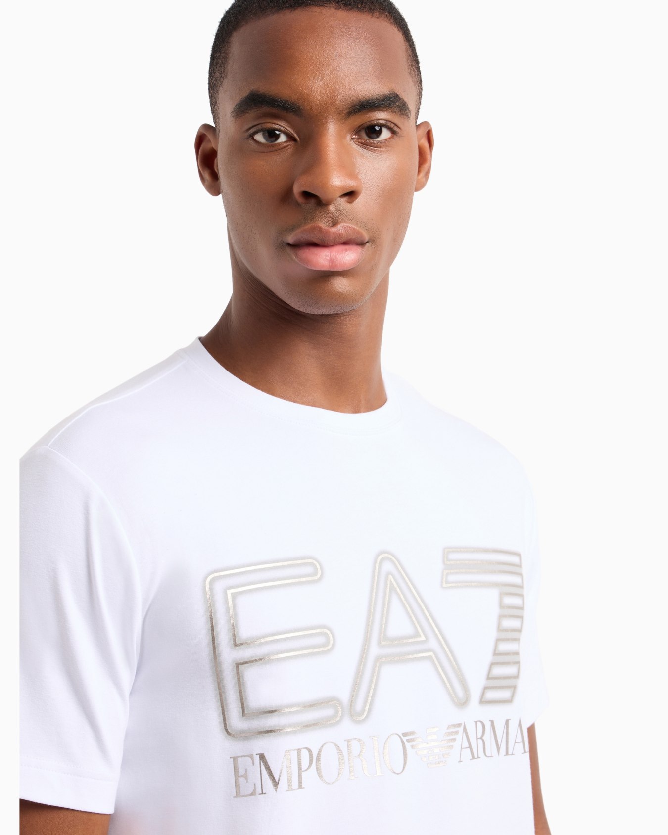 【EA7】ロゴ コットンストレッチTシャツ Logo Series 半袖Tシャツ ストレッチコットン | EA7