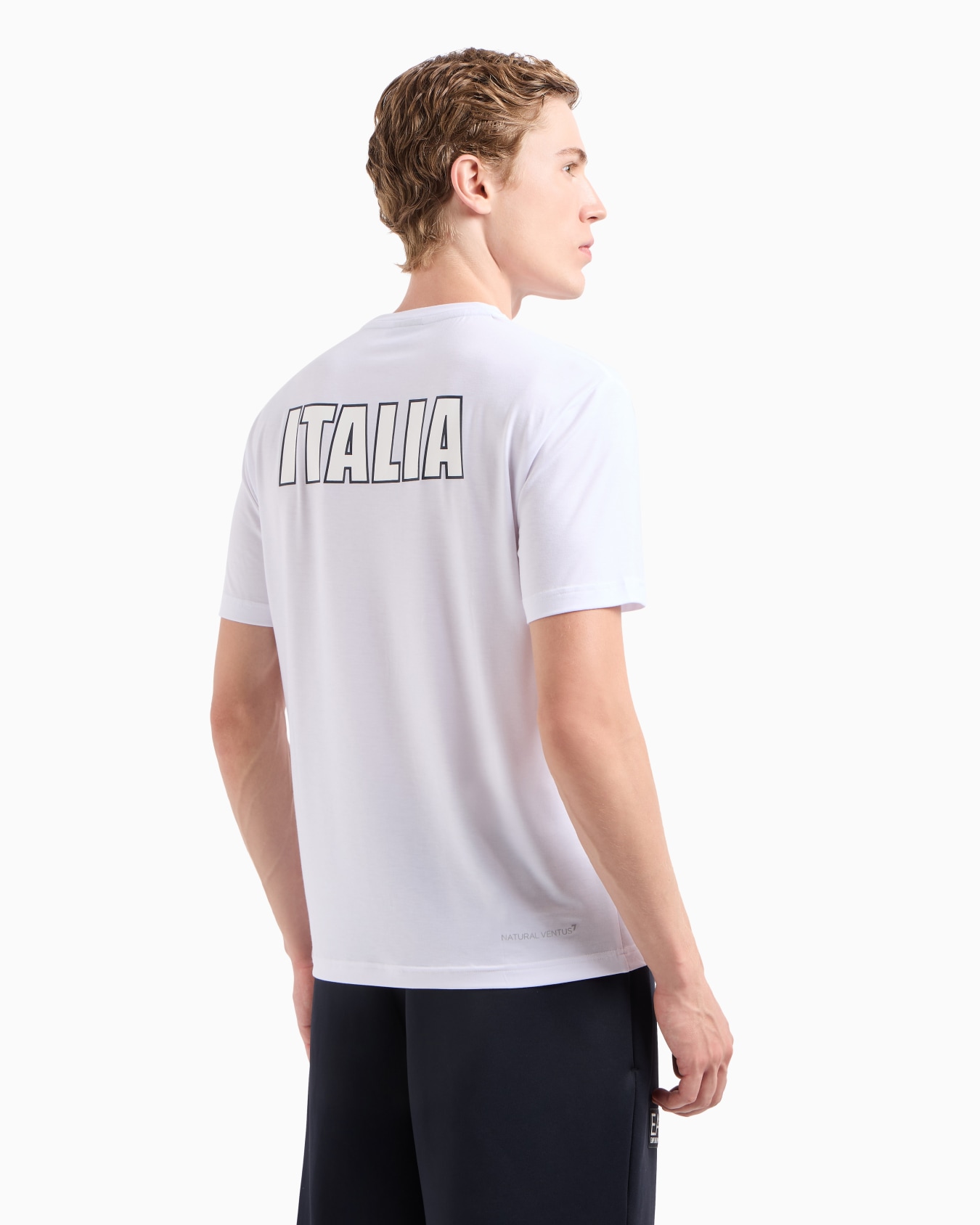 Italia Team Paris 2024 T-shirt girocollo uomo in tessuto tecnico Natural VENTUS7 Slide 2