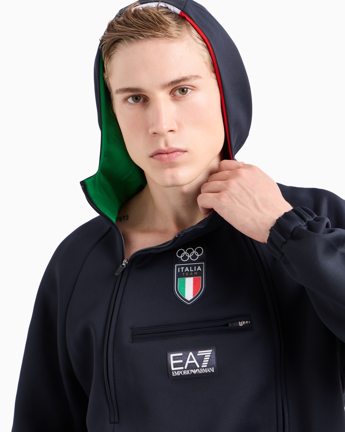 Team Italia Trainingsanzug für Herren für die Eröffnungszeremonie der Olympischen Spiele in Paris 2024 Folie 5