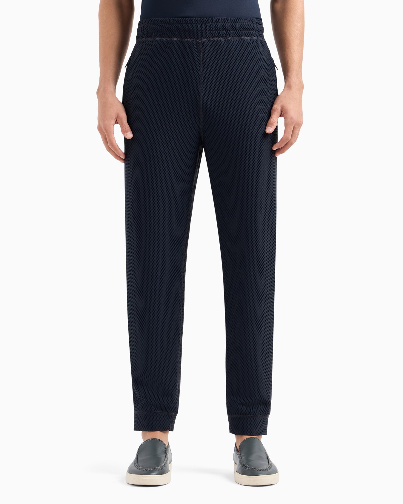 Stretch jersey flat-front trousers Slide 1