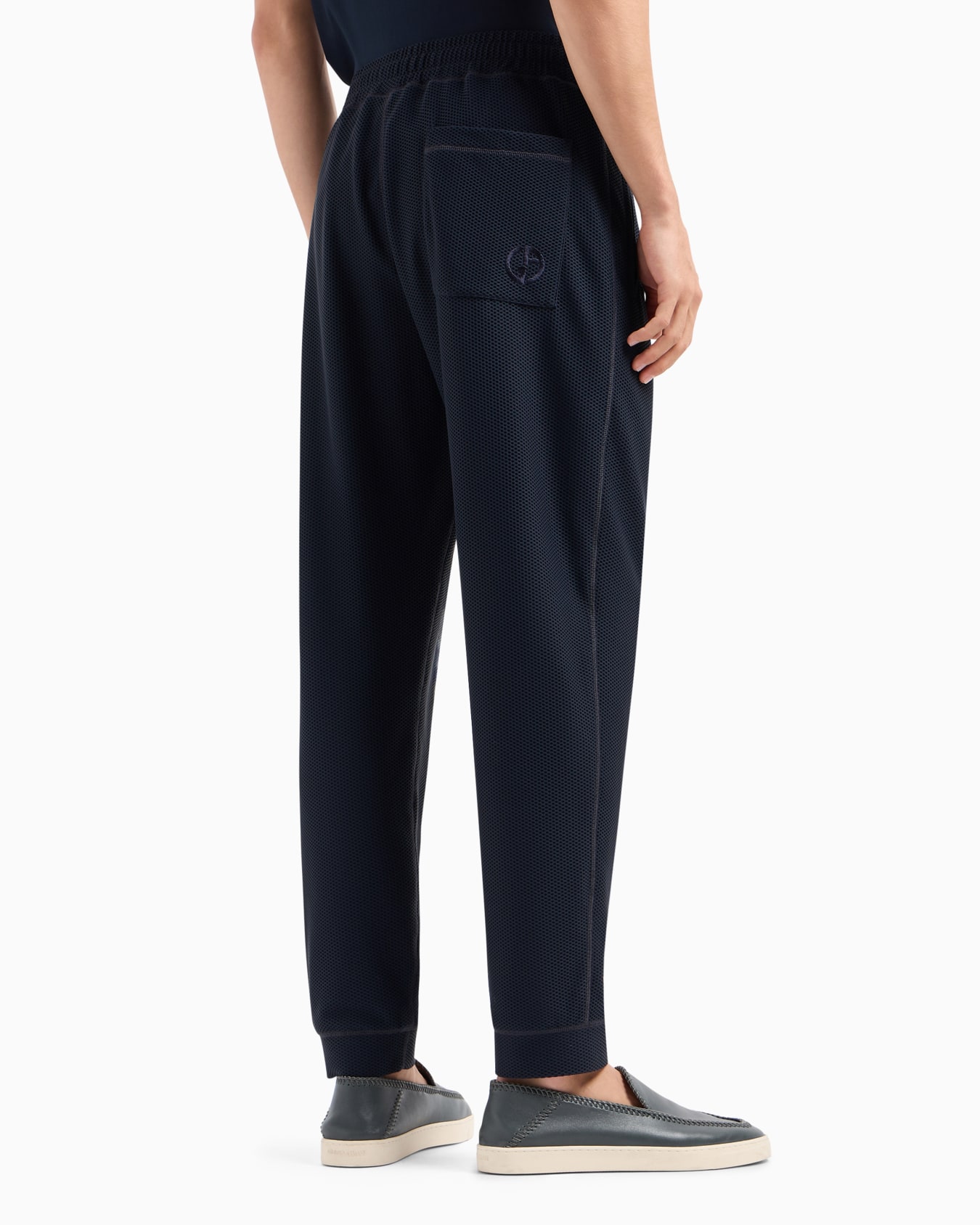Stretch jersey flat-front trousers Slide 2