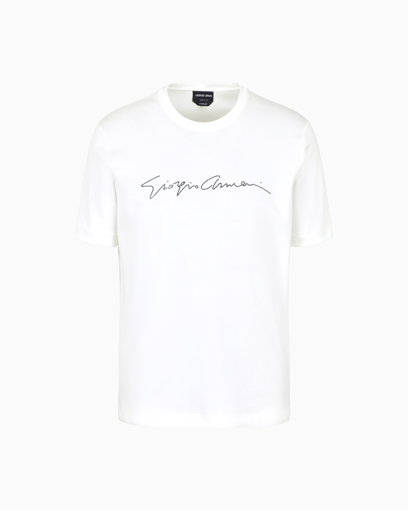 Rhinestone-embroidered, cotton-interlock T-shirt Diapositiva 0