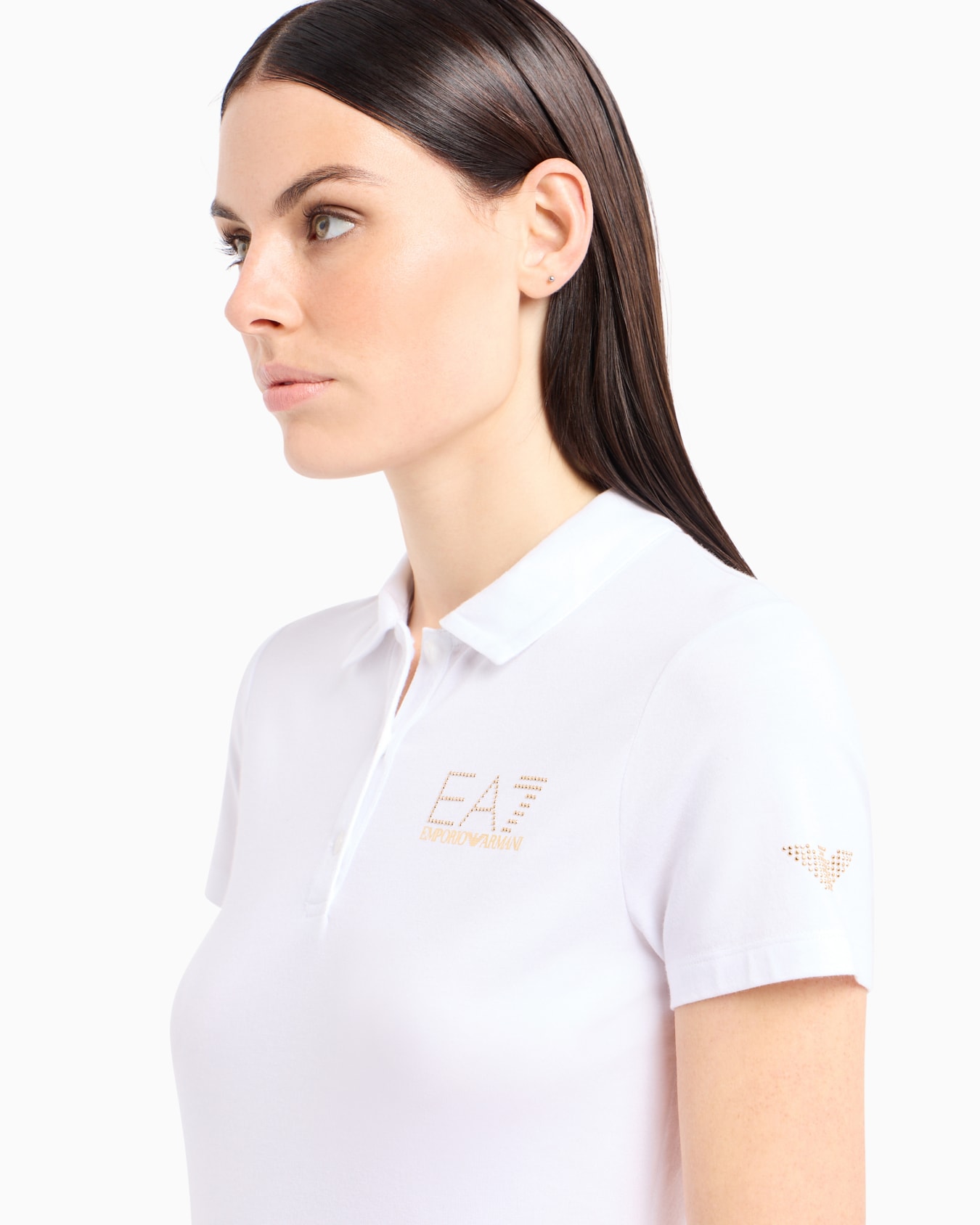 Evolution short-sleeved polo shirt in a cotton and modal blend Slide 4