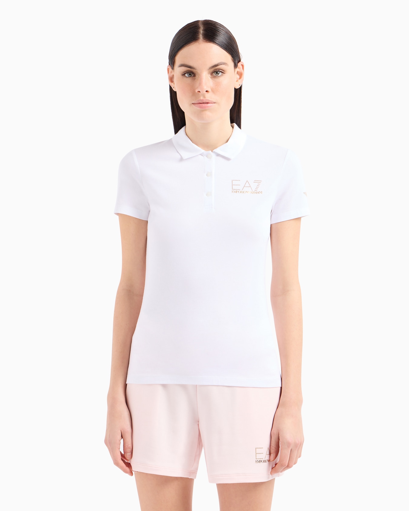Evolution short-sleeved polo shirt in a cotton and modal blend Slide 1