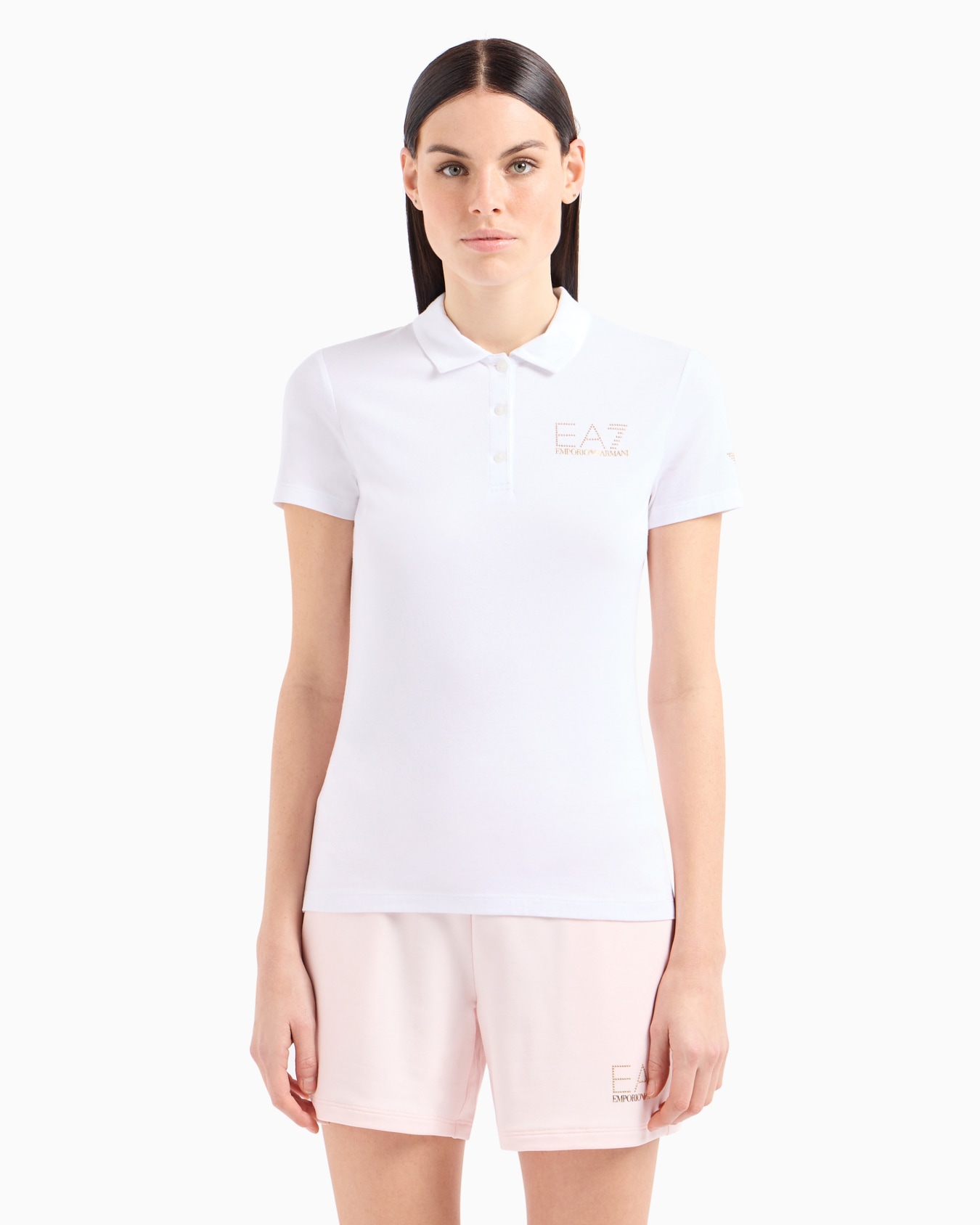 Evolution short-sleeved polo shirt in a cotton and modal blend Slide 1