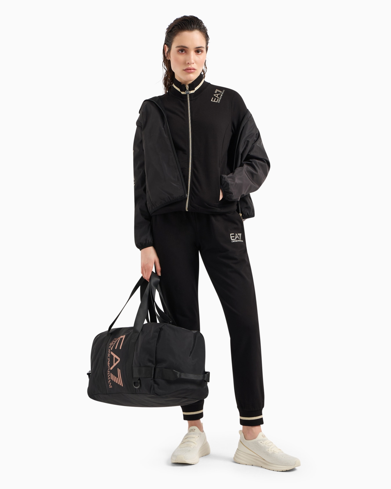 Core Lady stretch-cotton tracksuit Slide 3