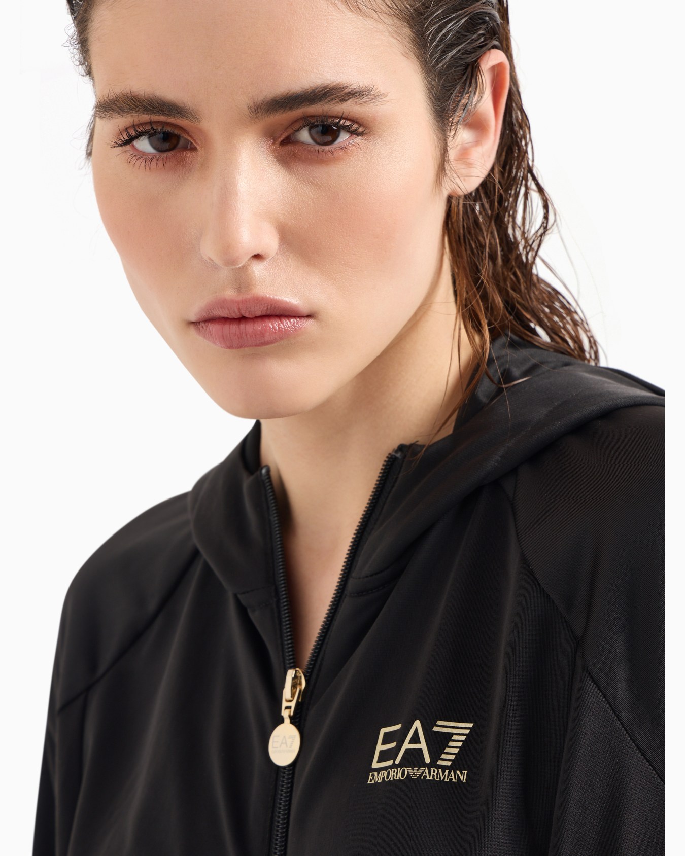 Technical-fabric tracksuit with oversized logo Slide 4