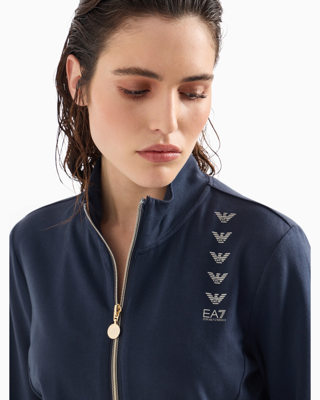 ASV organic cotton-blend tracksuit with rhinestone Eagle logo Slide 4