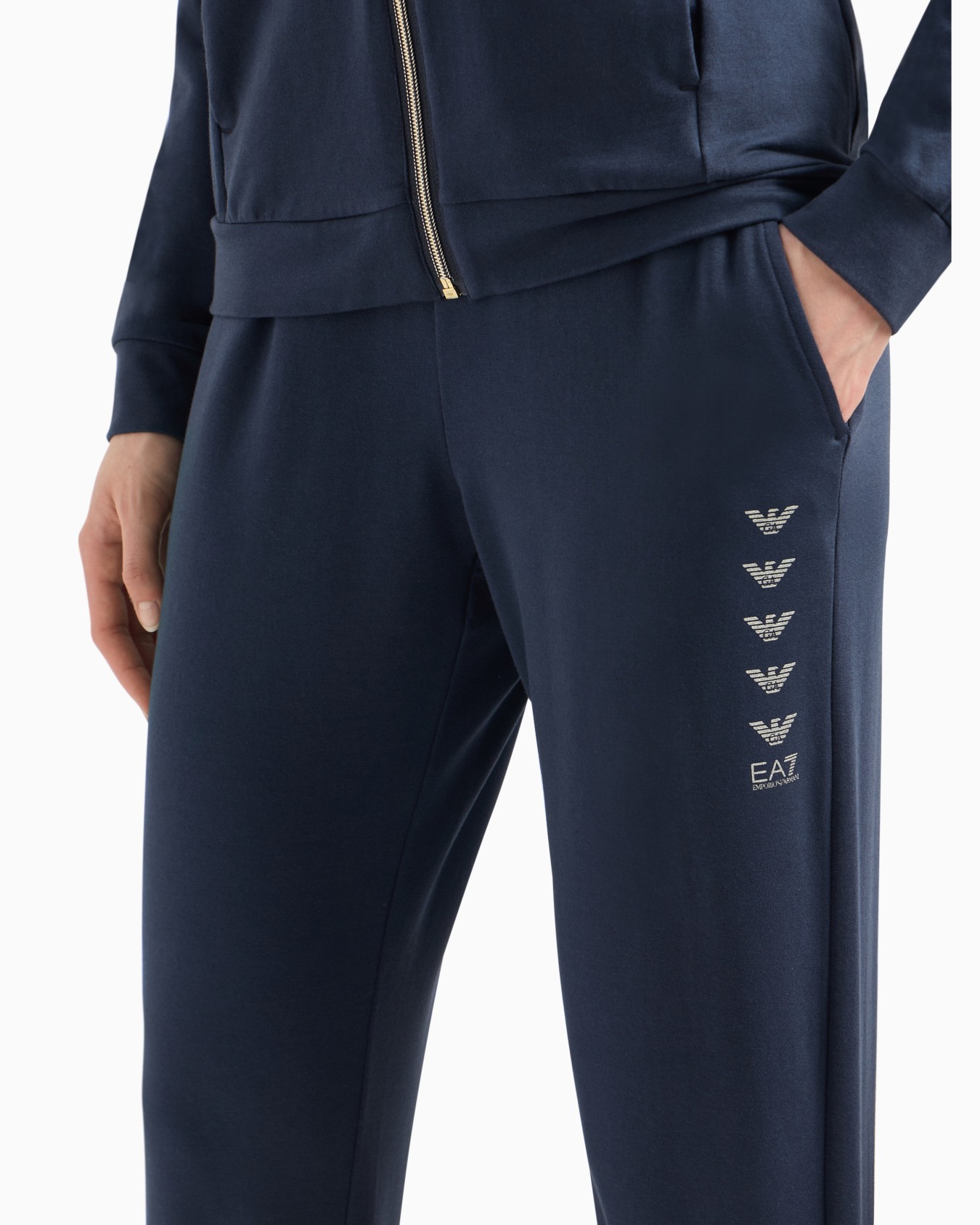ASV organic cotton-blend tracksuit with rhinestone Eagle logo Slide 5