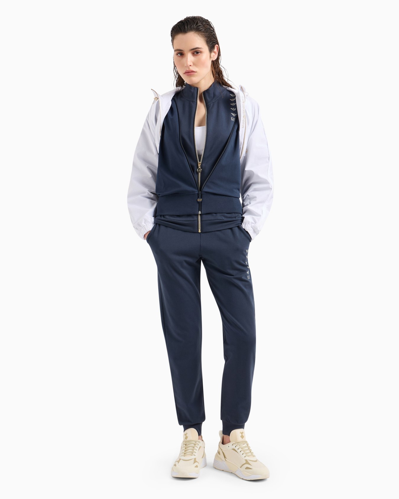 ASV organic cotton-blend tracksuit with rhinestone Eagle logo Slide 3
