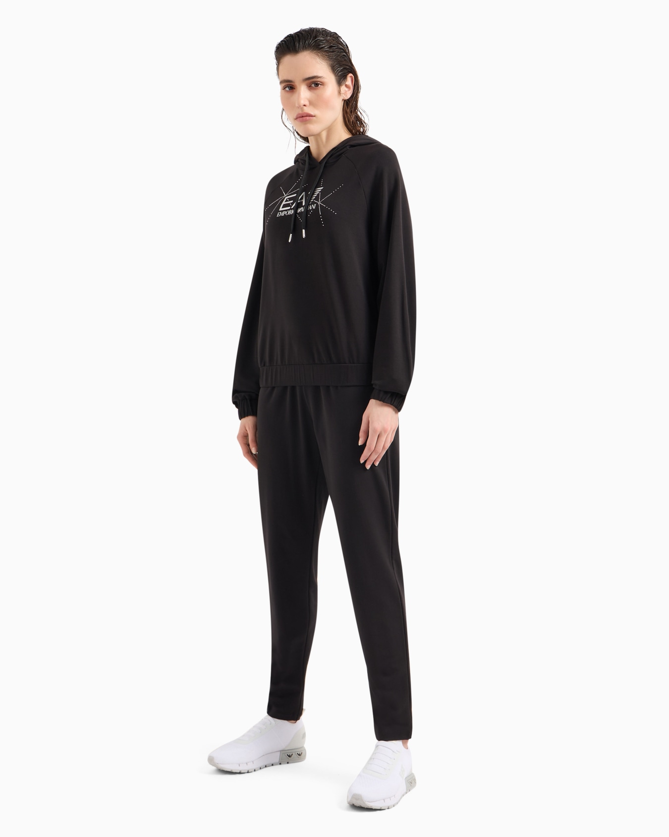 ASV organic cotton blend tracksuit with rhinestone logo Slide 1