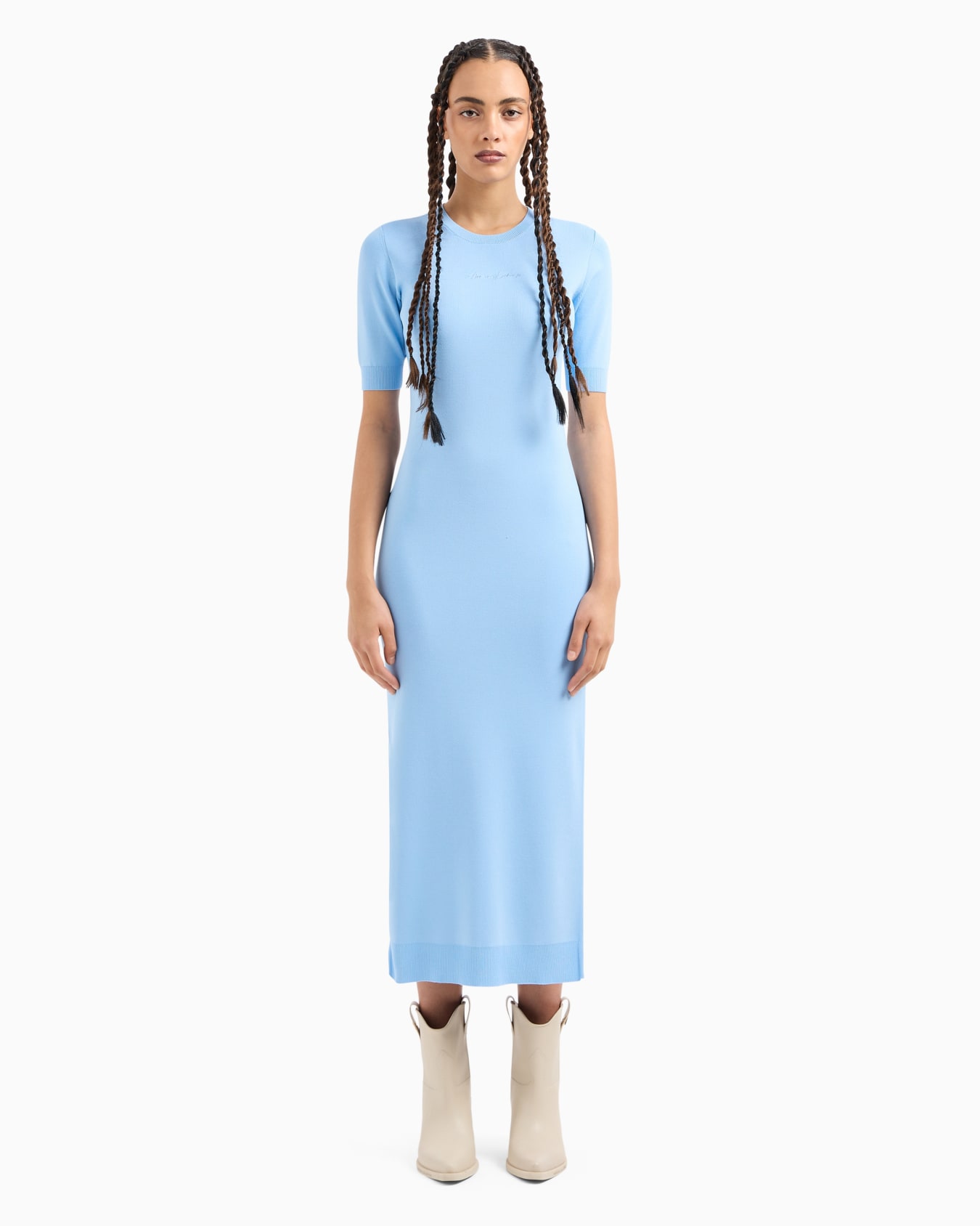 Long dress in ASV recycled knit Diapositiva 1
