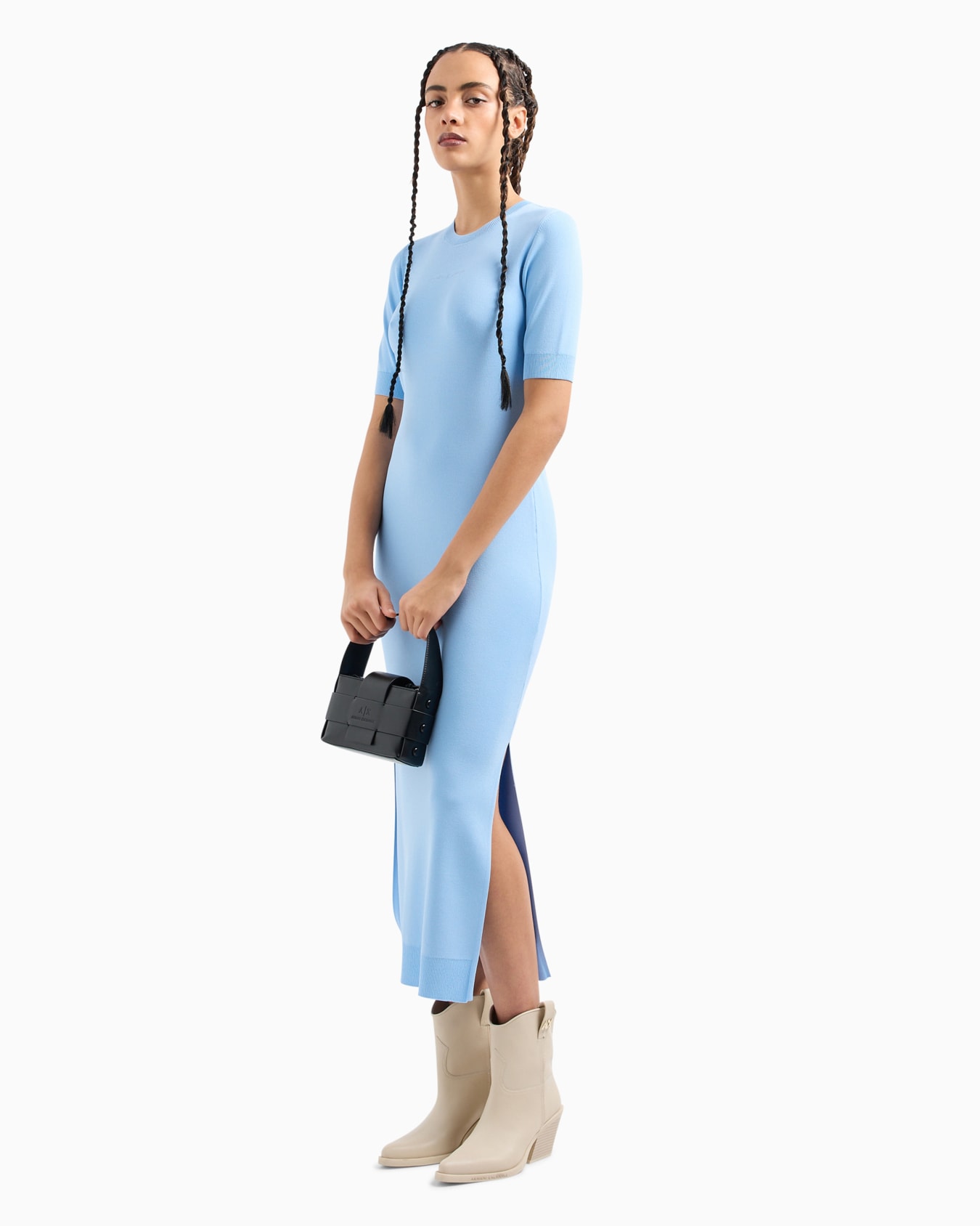 Long dress in ASV recycled knit Diapositiva 3