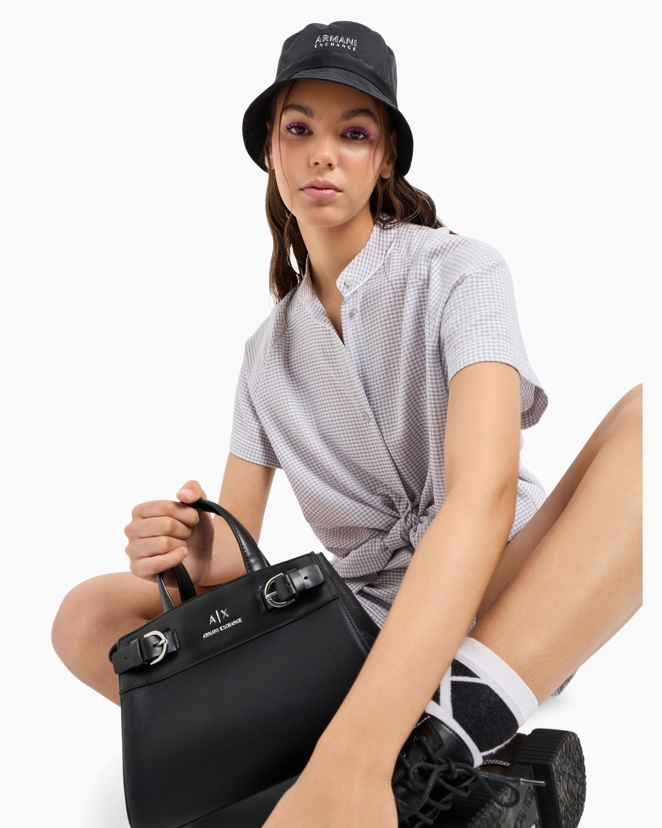 Oversized shirt in seersucker fabric Diapositiva 4