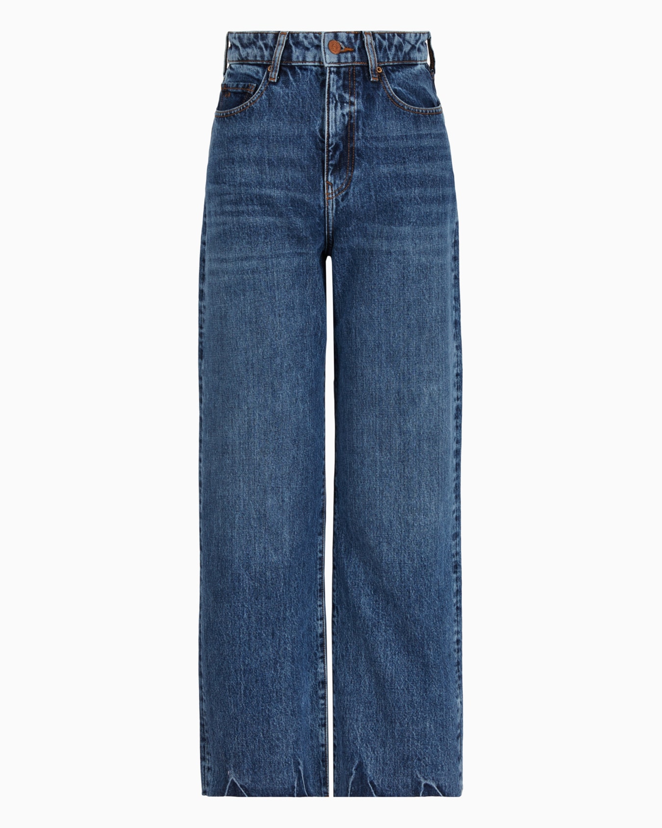 Relaxed Fit Jeans in Indigo Rigid Cotton Denim Diapositiva 0