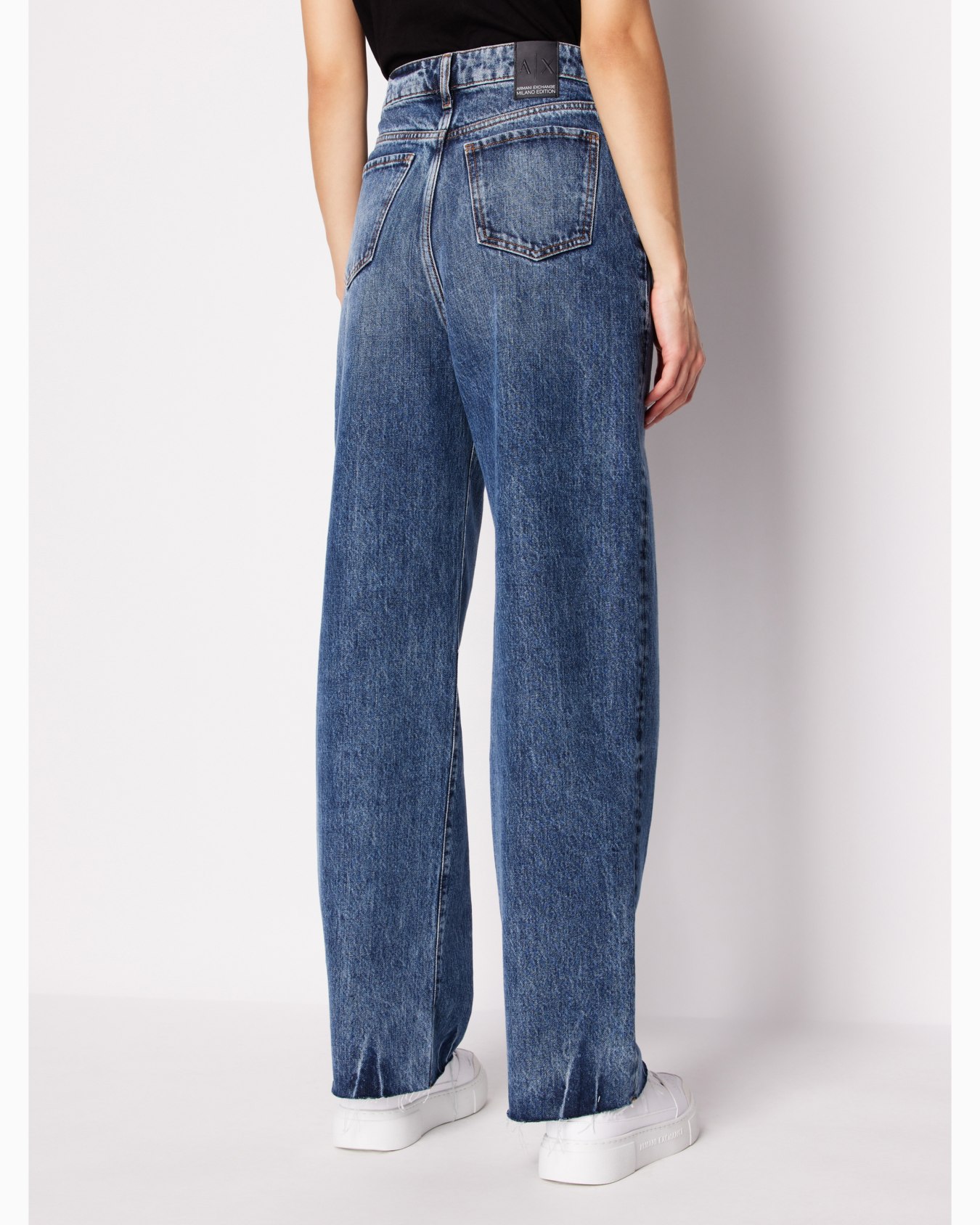 Relaxed Fit Jeans in Indigo Rigid Cotton Denim Diapositiva 2