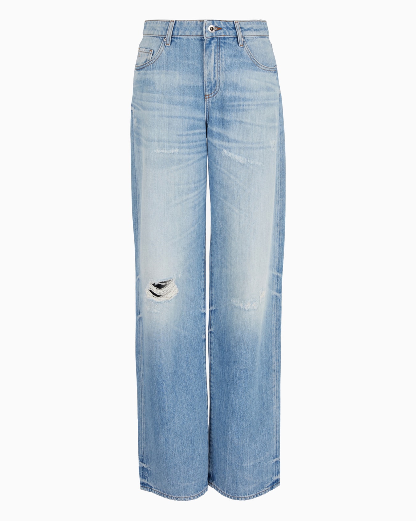 Relaxed fit jeans in rigid denim with embroidered monogram Diapositiva 0