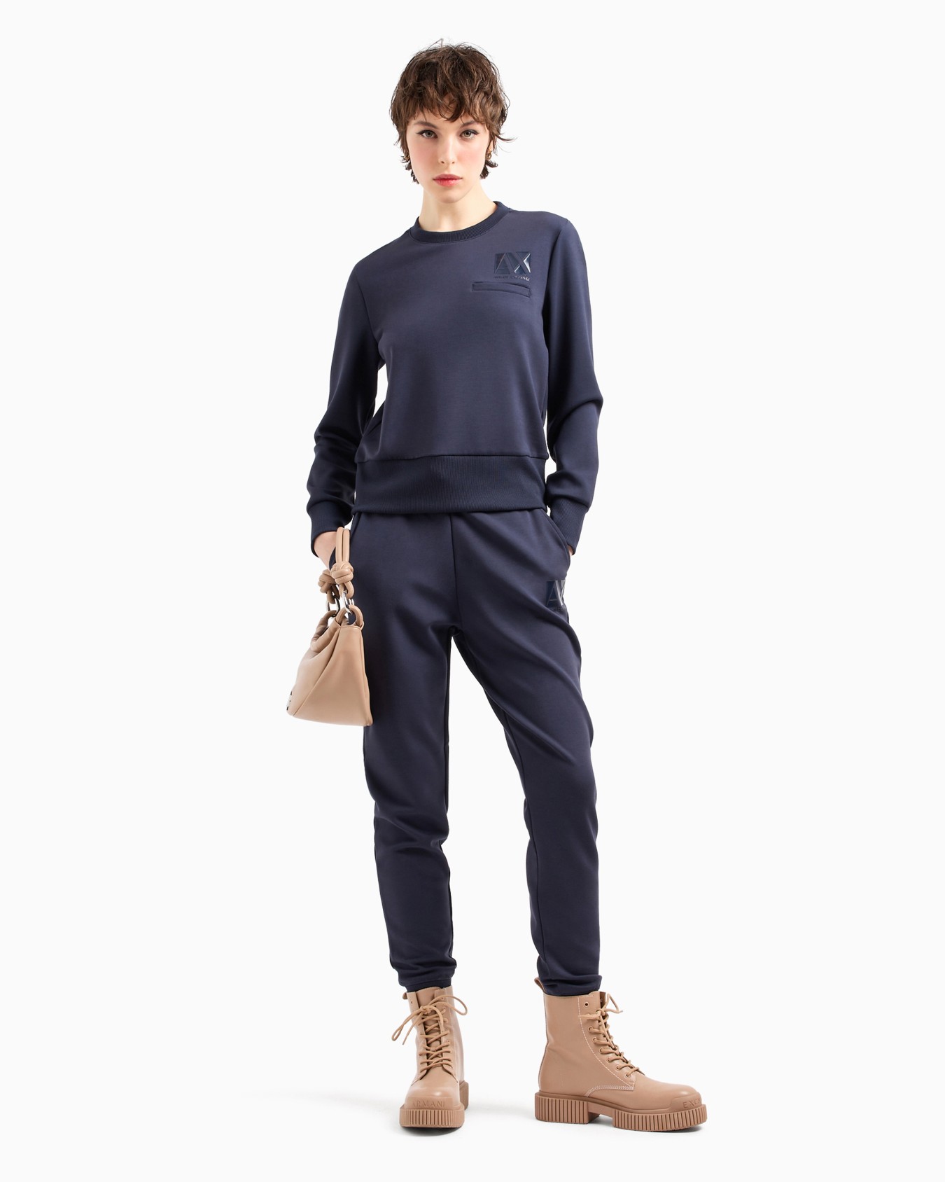 Stretch fabric zip-up hoodie Slide 3