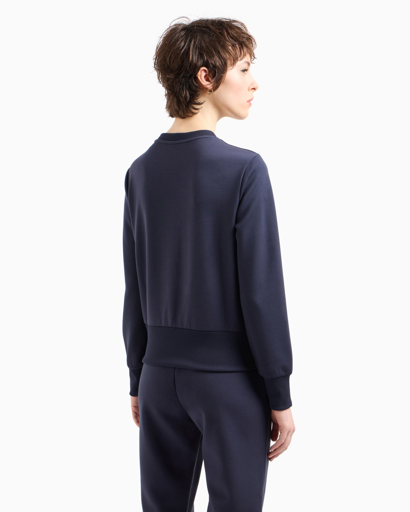 Stretch fabric zip-up hoodie Slide 2