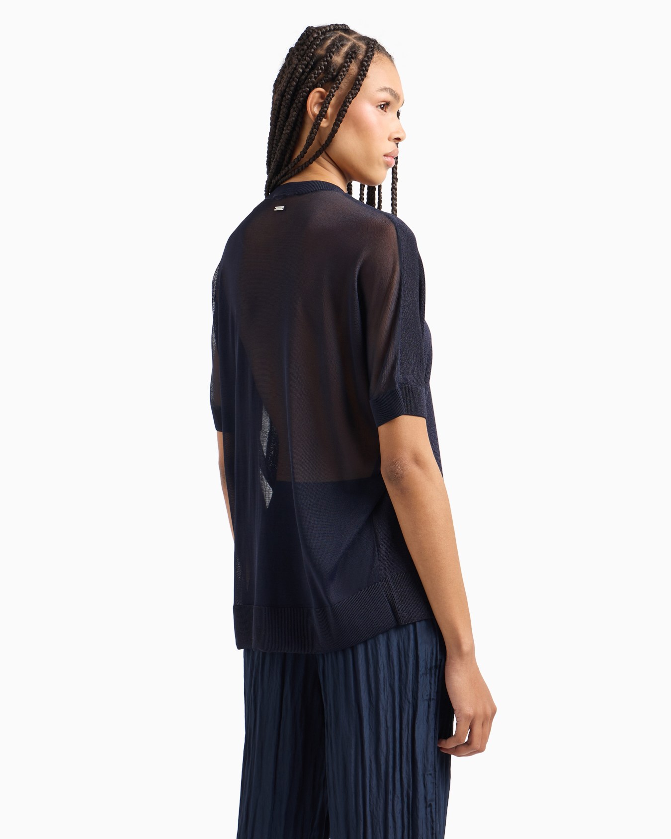 Thin sweater in lurex yarn Diapositiva 2