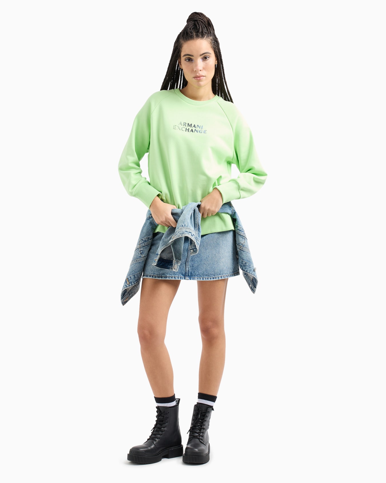 Stretch fabric zip-up hoodie Slide 3