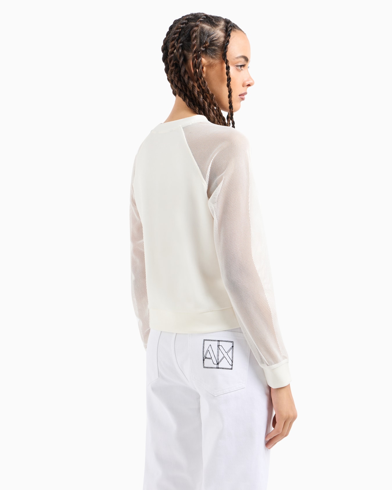 Stretch fabric zip-up hoodie Diapositiva 2