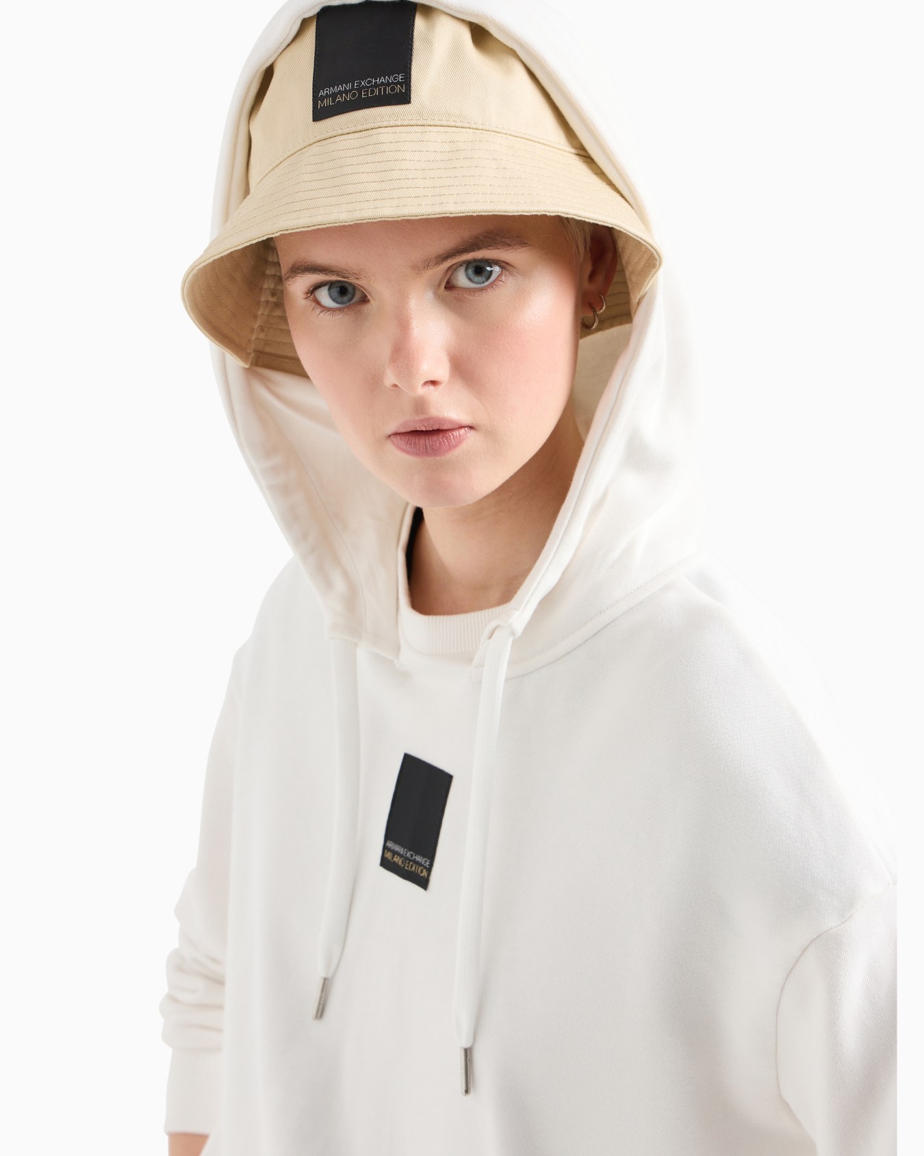 Stretch fabric zip-up hoodie Slide 4