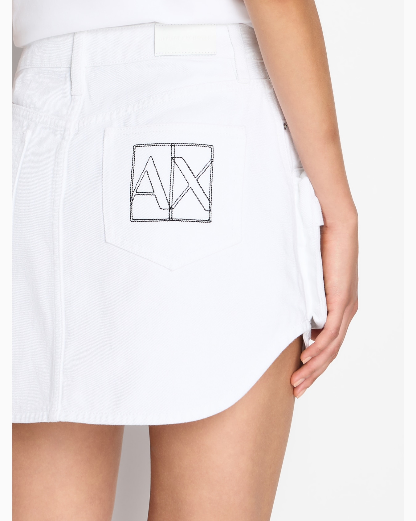 Bull denim miniskirt with maxi pocket Diapositiva 4
