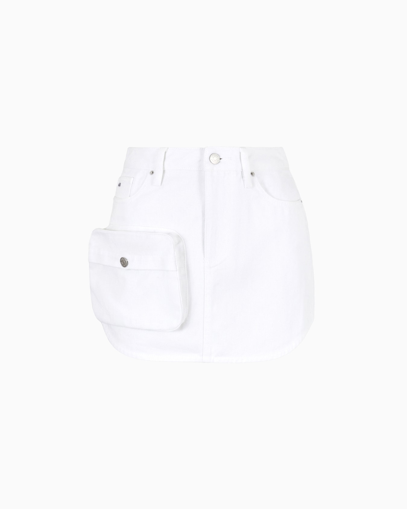 Bull denim miniskirt with maxi pocket Diapositiva 0