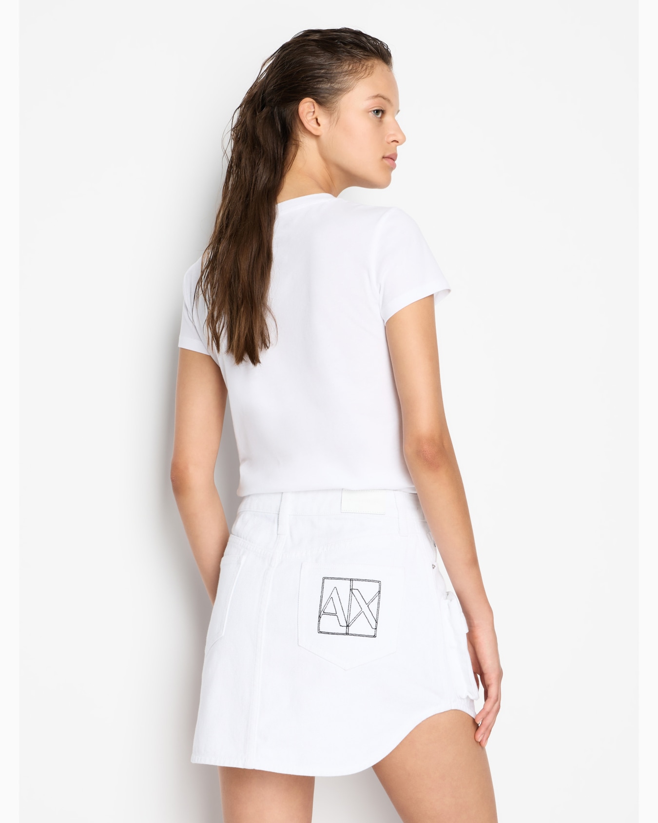 Bull denim miniskirt with maxi pocket Diapositiva 2