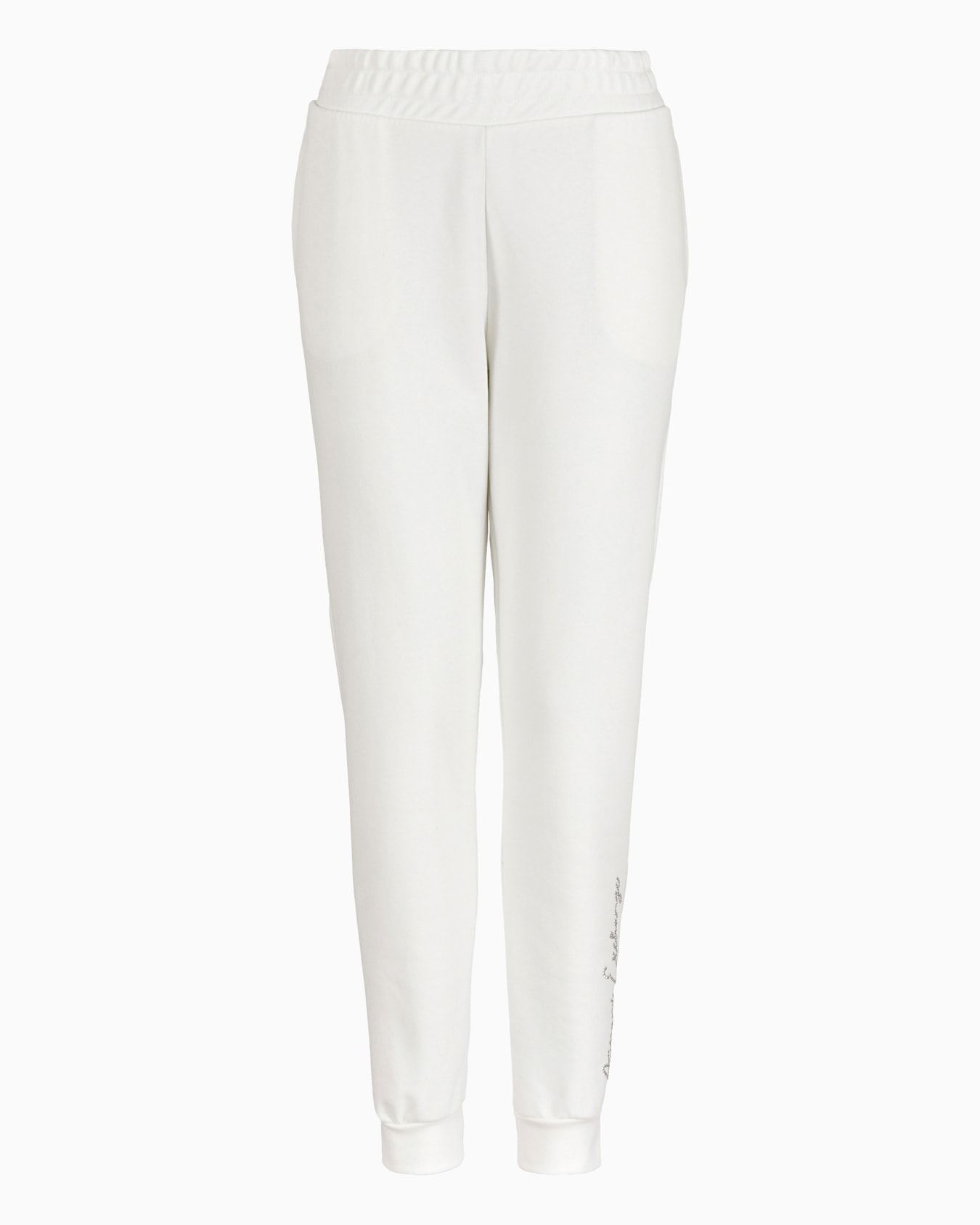 Soft yarn jogger pants with logo Diapositiva 0