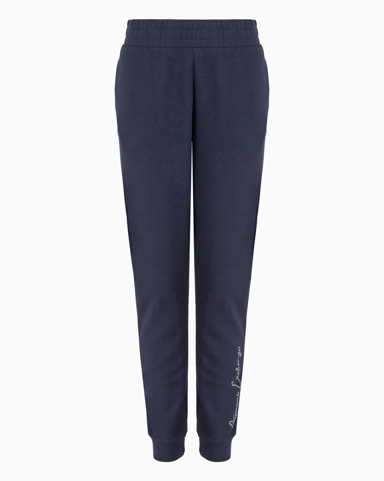 Soft yarn jogger pants with logo Diapositiva 0