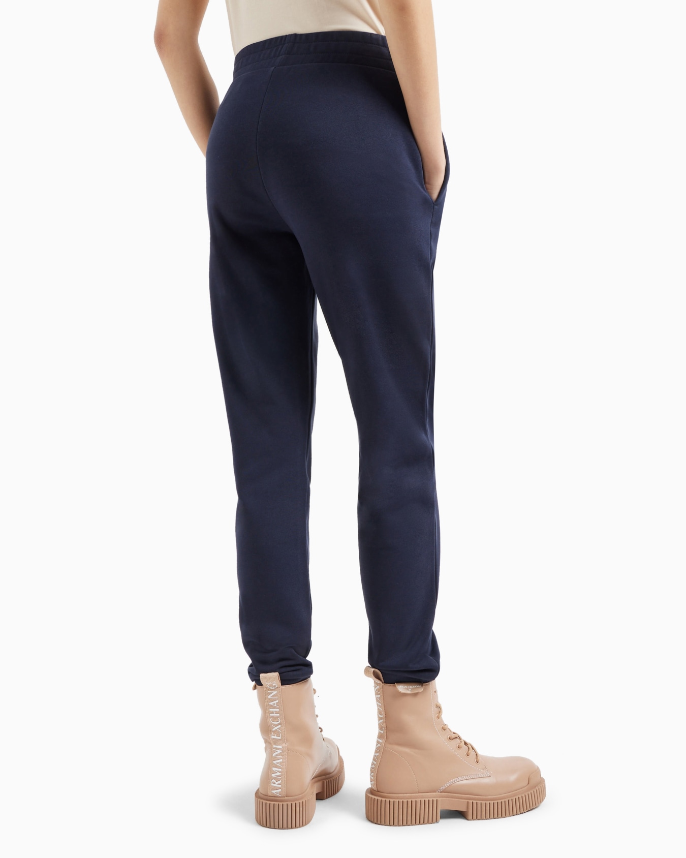 Soft yarn jogger pants with logo Diapositiva 2