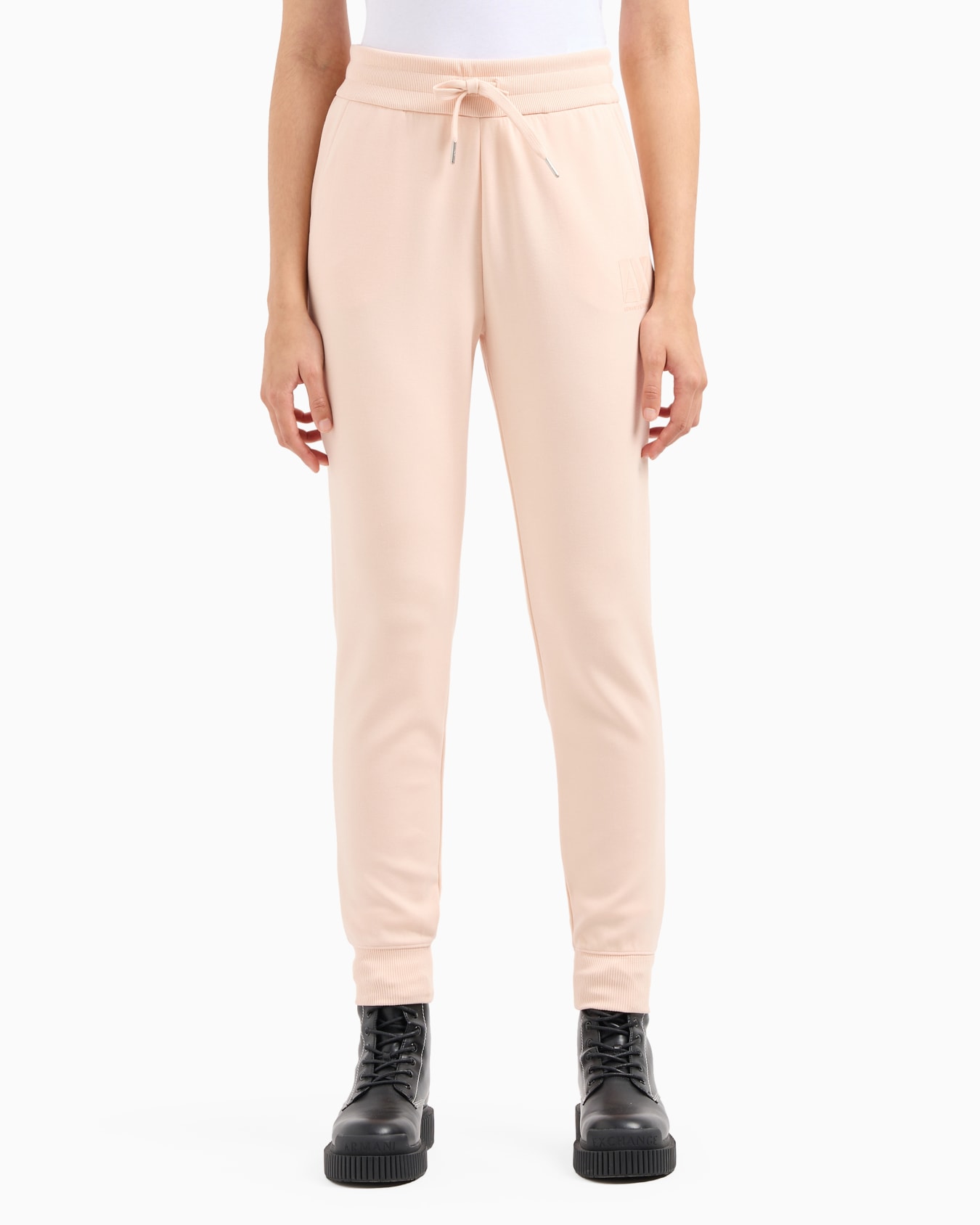Soft yarn jogger pants with logo Diapositiva 1